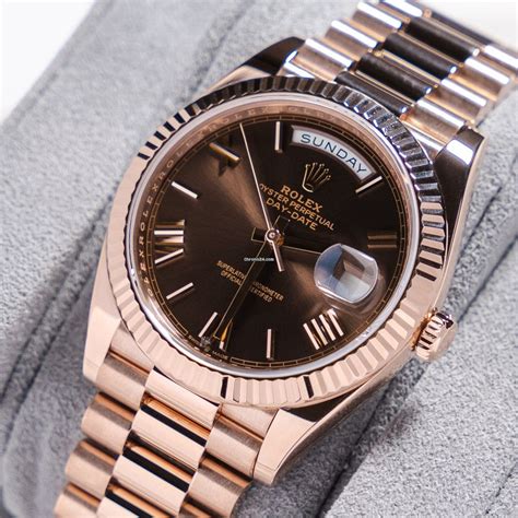 rolex day-date 40 rose gold chocolate roman|40 mm rolex date just.